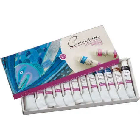 Farby akrylowe Sonnet, 12 kolorów x 10ml